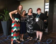 At the 2017 annual meeting of the Society for the Study of Ingestive Behavior in Montreal. L-R: Sarah Terrill, Calyn Maske, Diana Williams, Kaylee Wall